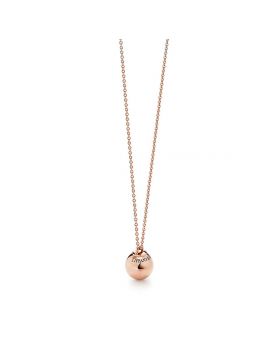 Tiffany Hardwear Ball Pendant Chain Necklace Pink/Yellow Gold Sale In Malaysia For Women GRP09557/GRP09558